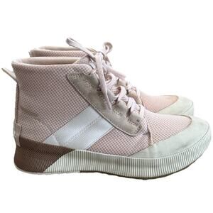 Sorel Shoes Womens Size 8.5 Out N About III Mid Sneakers NL4861-260 Pink White